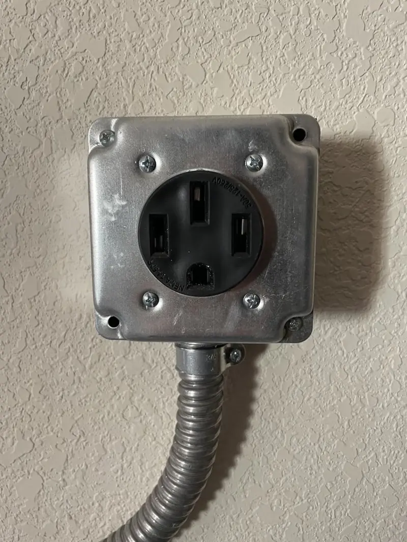 NEMA 14-50 outlet installed for Smart Home Electrical in New Palestine