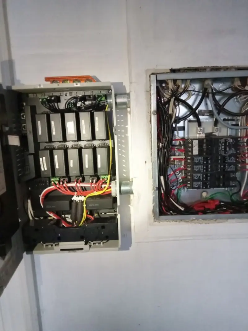 Electrical panel upgrade completed for Security Camera Wiring in New Palestine